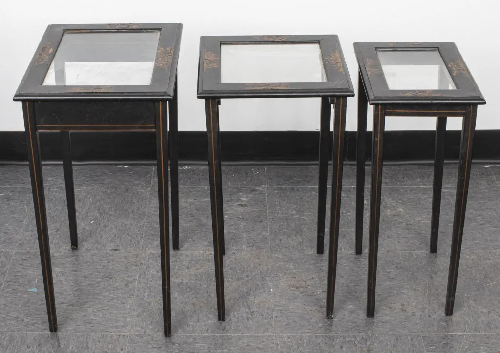 Chinese Ebonized Nesting Tables, 3