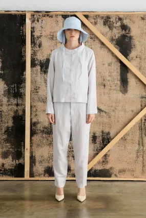 Chino Pants in Linen and Lyocell Garment-Dyed 07NU 7049