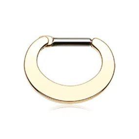 Classic Crescencia Loop Septum Clicker with Gold Plating