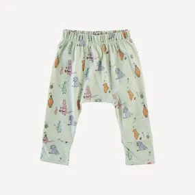 classic panda pant | foam green pooh   friends | organic cotton jersey