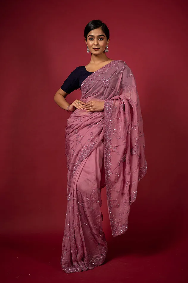 Cocktail Rose 048 Saree