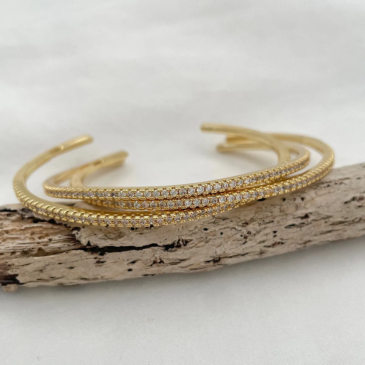 CZ Thin Stacking Cuff