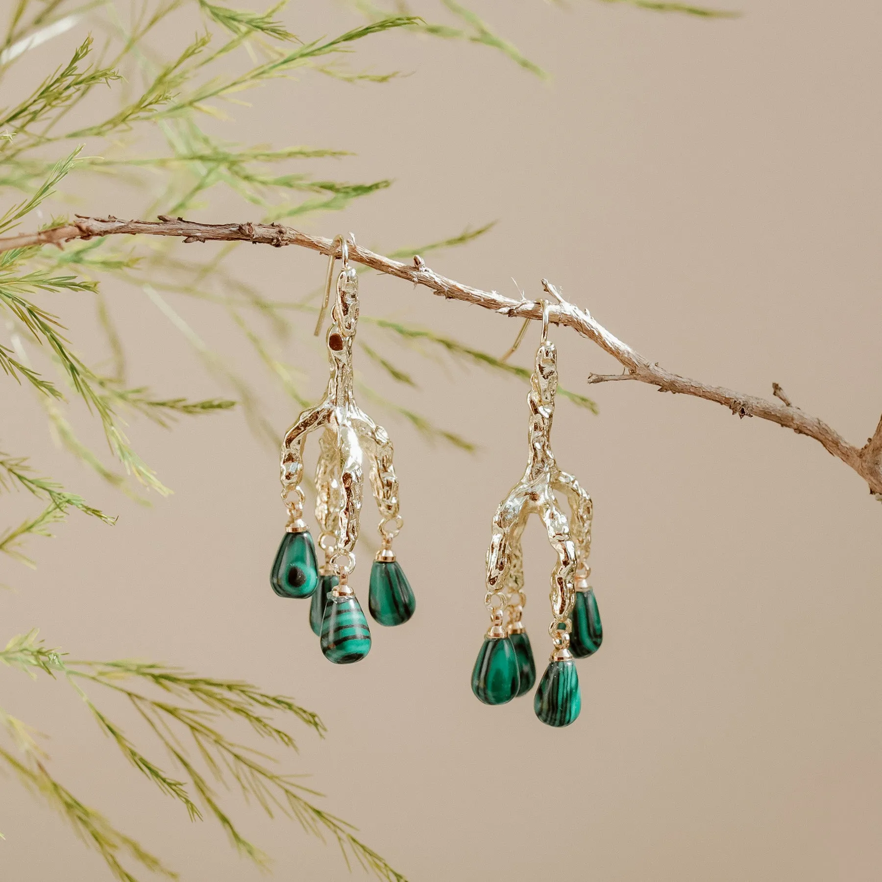 Delia Malachite Earrings