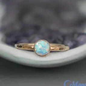 Delicate 14 K Gold Filled Opal Stacking Promise Ring | Moonkist Designs