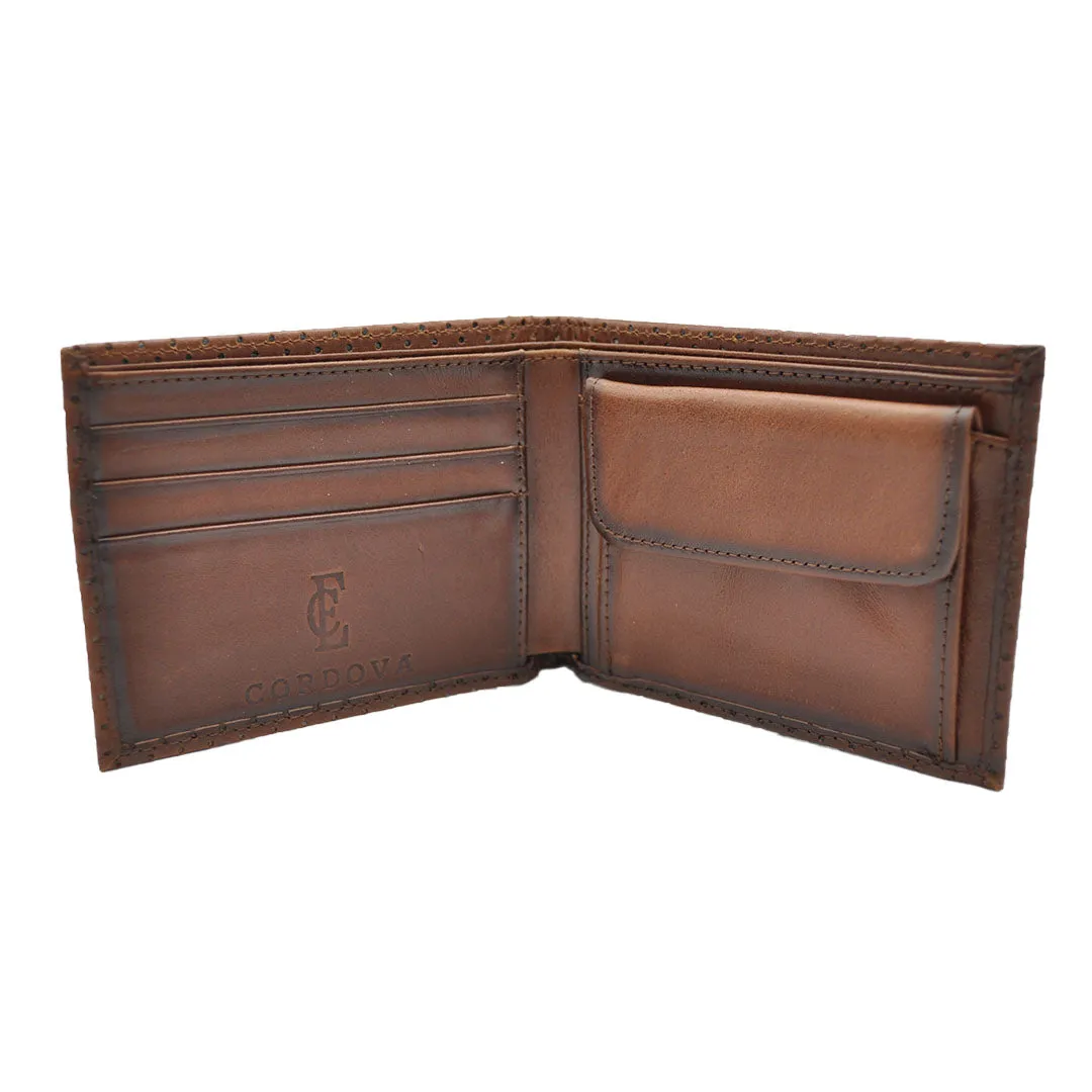 E.C. Men's Goat Tobacco Bifold Wallet