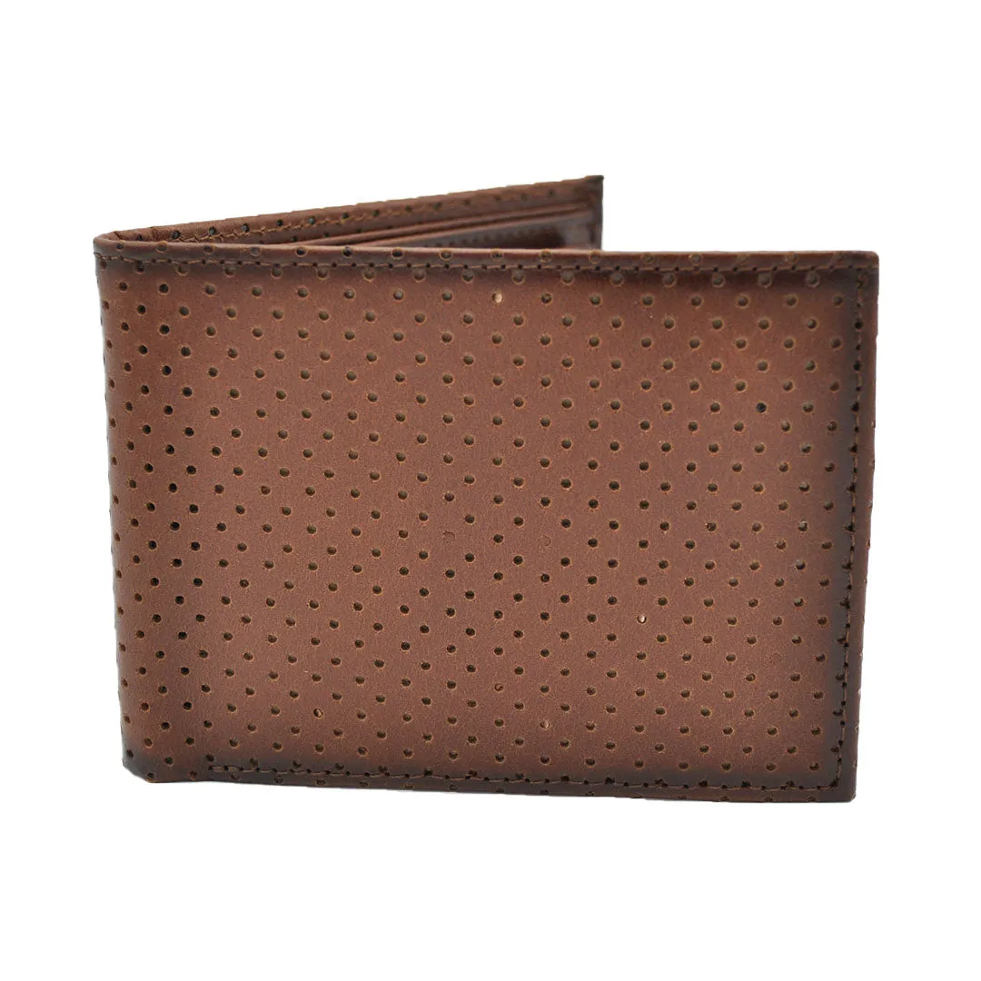 E.C. Men's Goat Tobacco Bifold Wallet