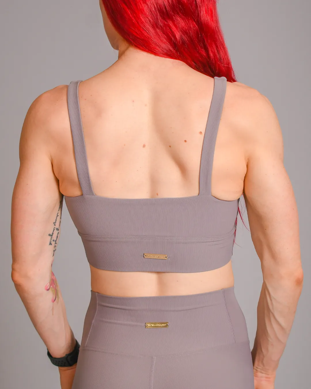 Effortless Ribbed Sports Bra - Orchid