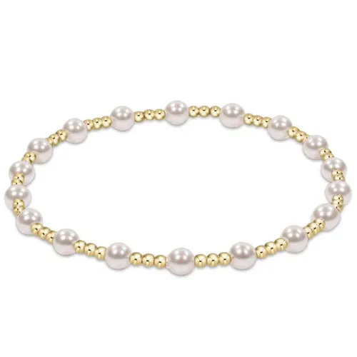 Enewton egirl Classic Sincerity Pattern 4mm Bead Bracelet - Pearl