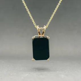 Estate 14K Y Gold 2.46ct Onyx Pendant