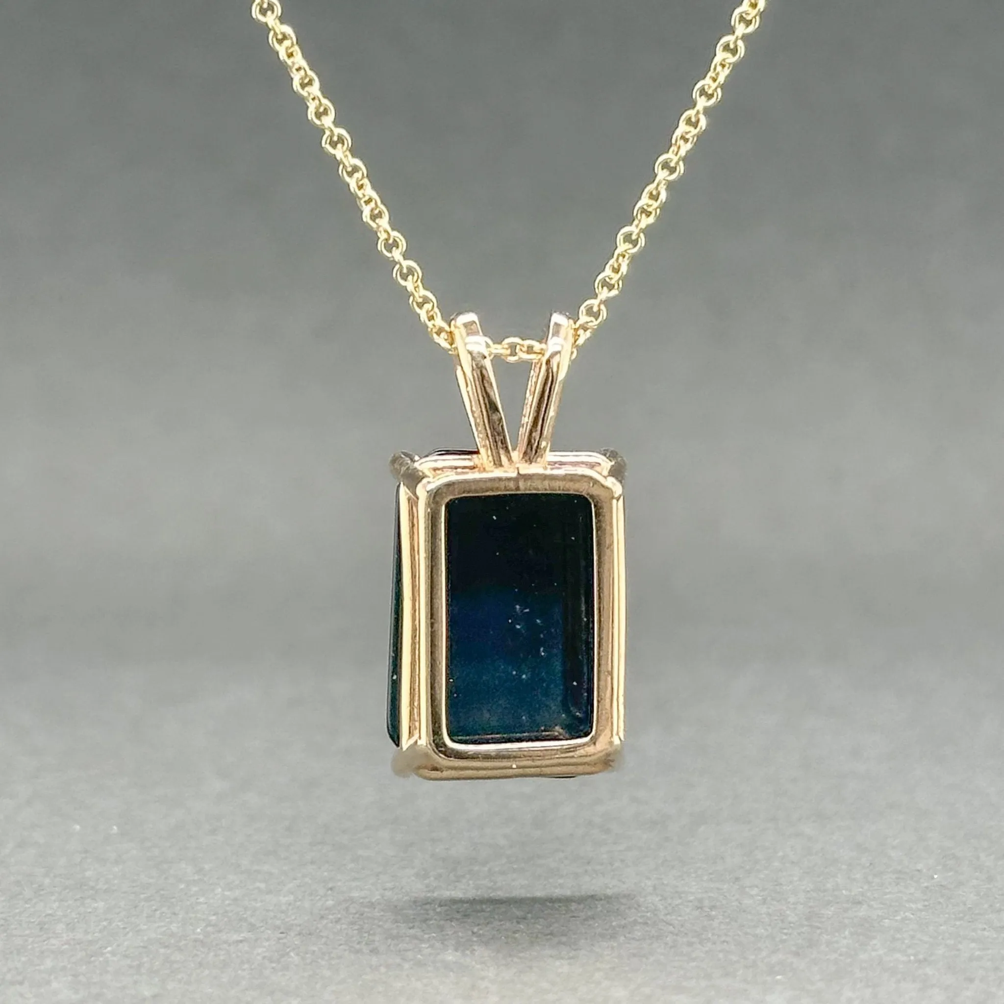 Estate 14K Y Gold 2.46ct Onyx Pendant