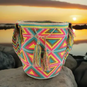 Eva Large Handmade Crochet Wayuu Mochila Bag