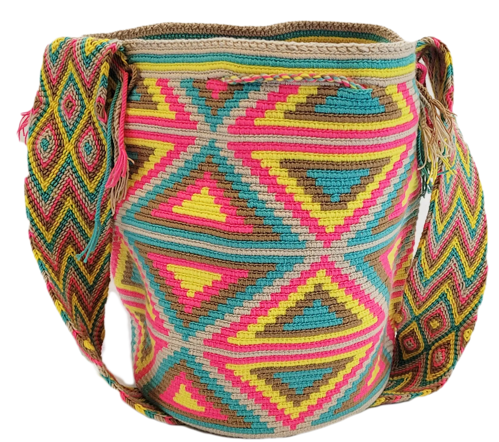 Eva Large Handmade Crochet Wayuu Mochila Bag