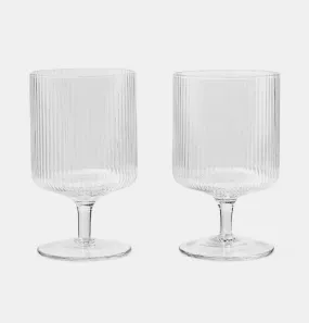 ferm LIVING Ripple Wine Glasses – Set of 2