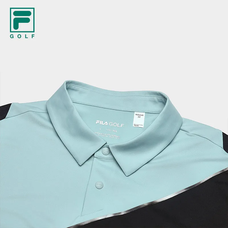 FILA CORE ATHLETICS GOLF Men Short Sleeve Polo in Turquoise