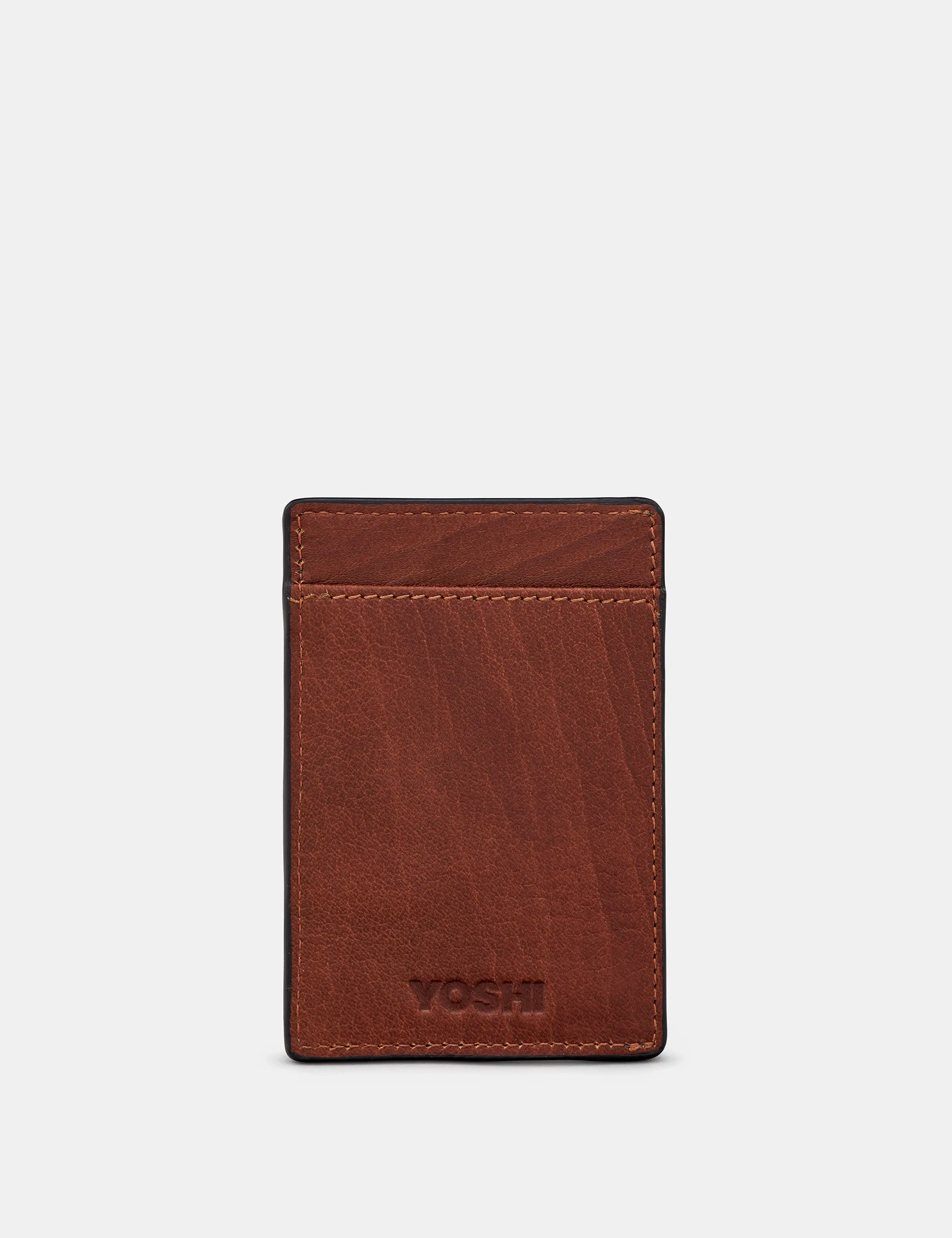 Football Brown Leather Compact Card Holder