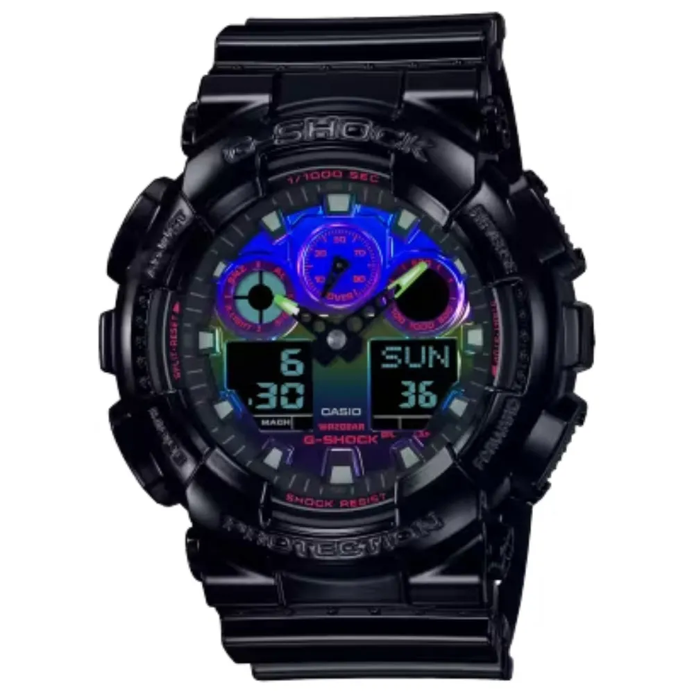 G-Shock Analog Digital GA-100 Series - Black/Multi-Color Accents