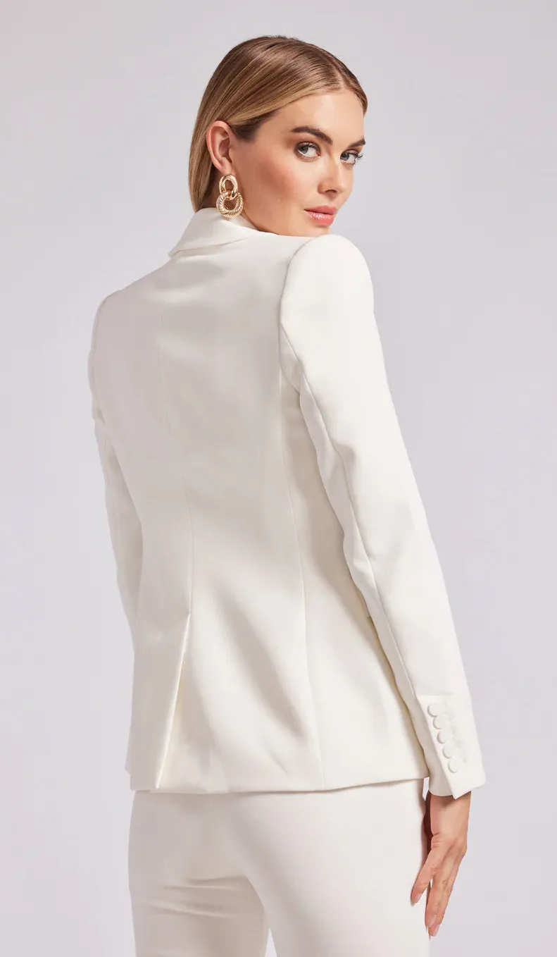 Generation Love - Aimee Crepe Blazer - White