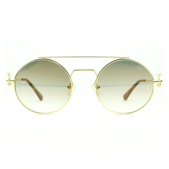 Gold Gods Visionaries Brown Gradient Sunglasses