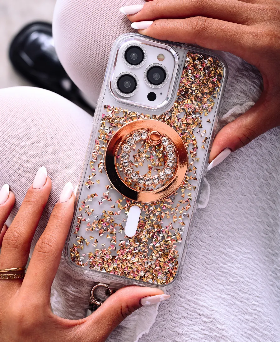 Gold Prism Glitter MagSafe Phone Case