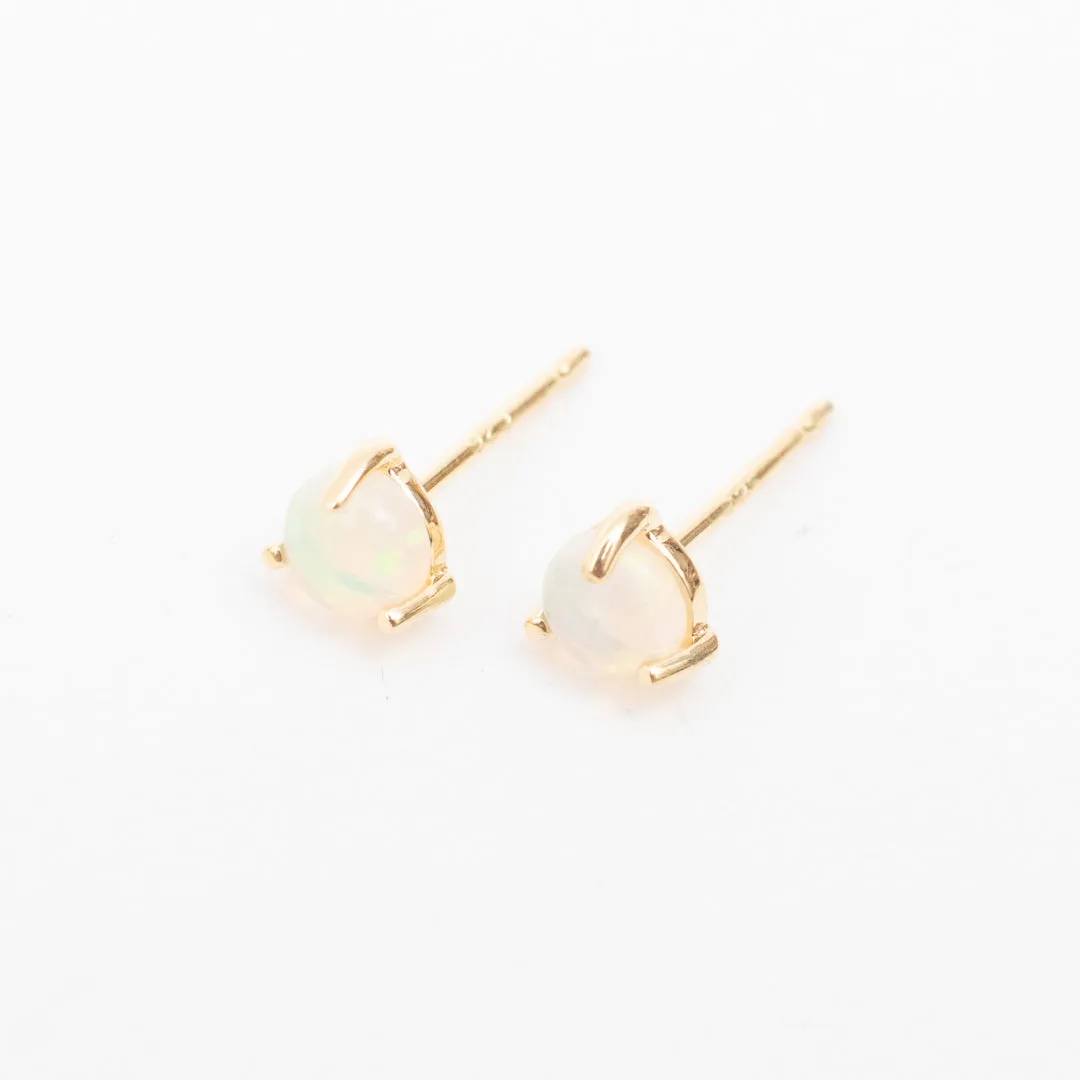 Gold Vermeil Medium Opal Prong Set Studs