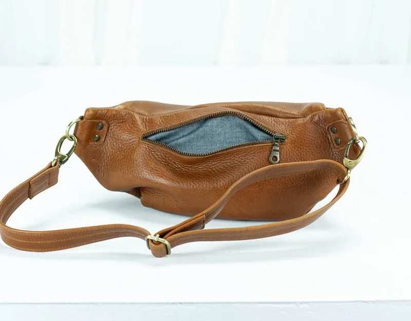 Haris fanny pack - Brown leather