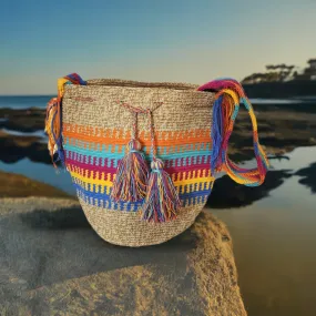 Harleigh Large Handmade Crochet Wayuu Mochila Bag