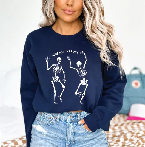 Here For The Boos Classic Crew Neck Sweater