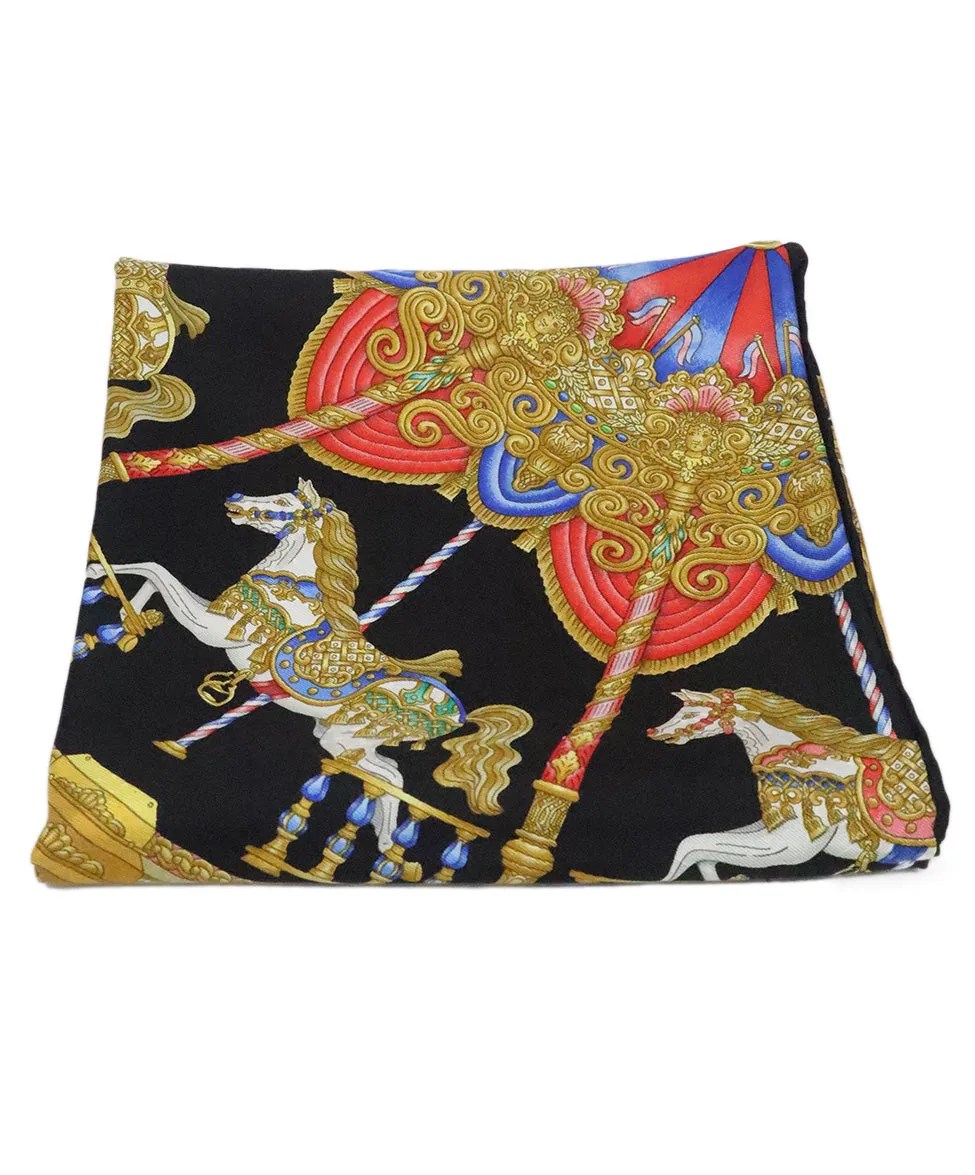 Hermes Luna Park Silk Scarf