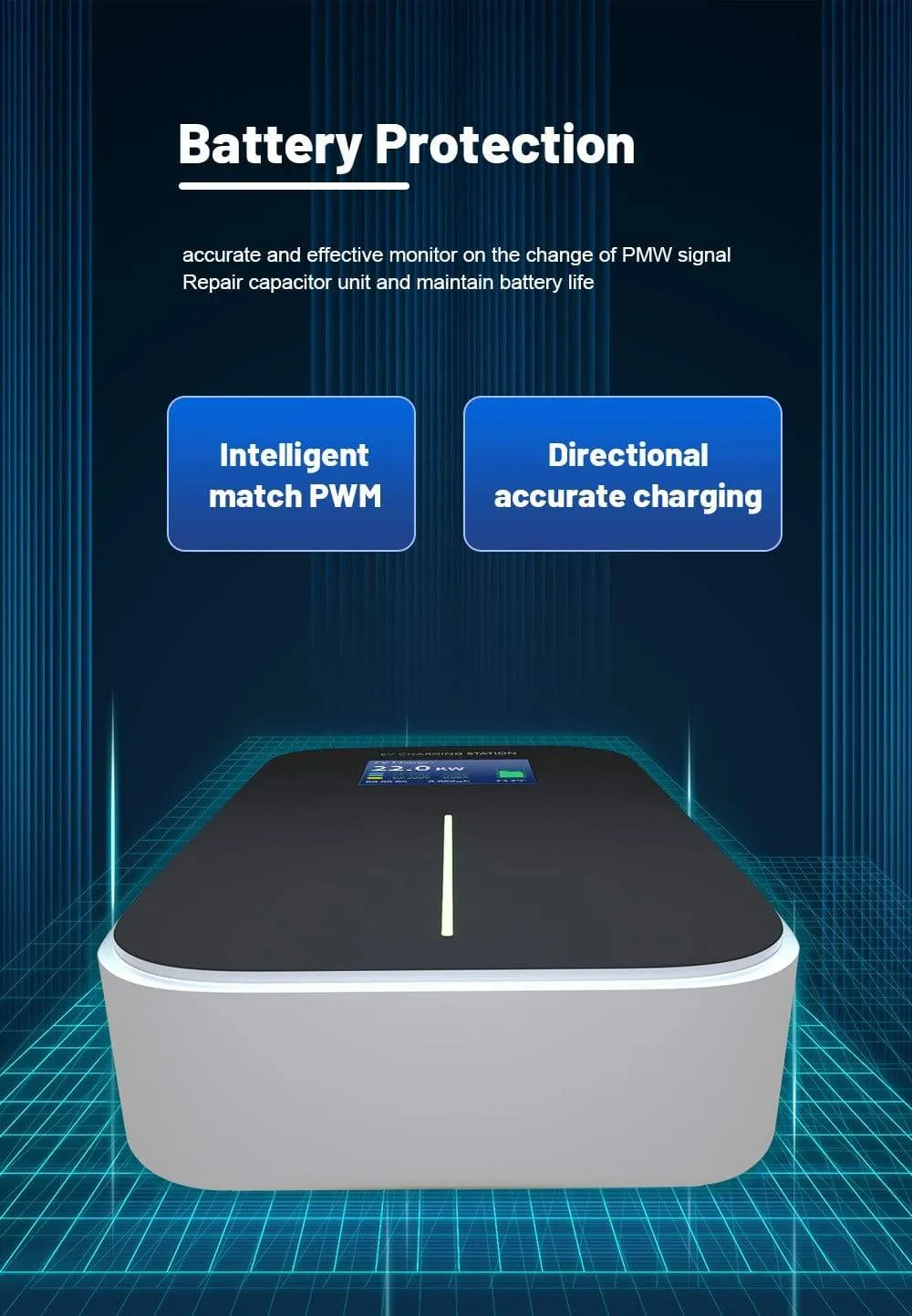 IEVISON 32A 3 Phase 22KW EV Charger Wallbox Electric Vehicle Charging Station Type 2 Socket IEC 62196-2 With Free Holder