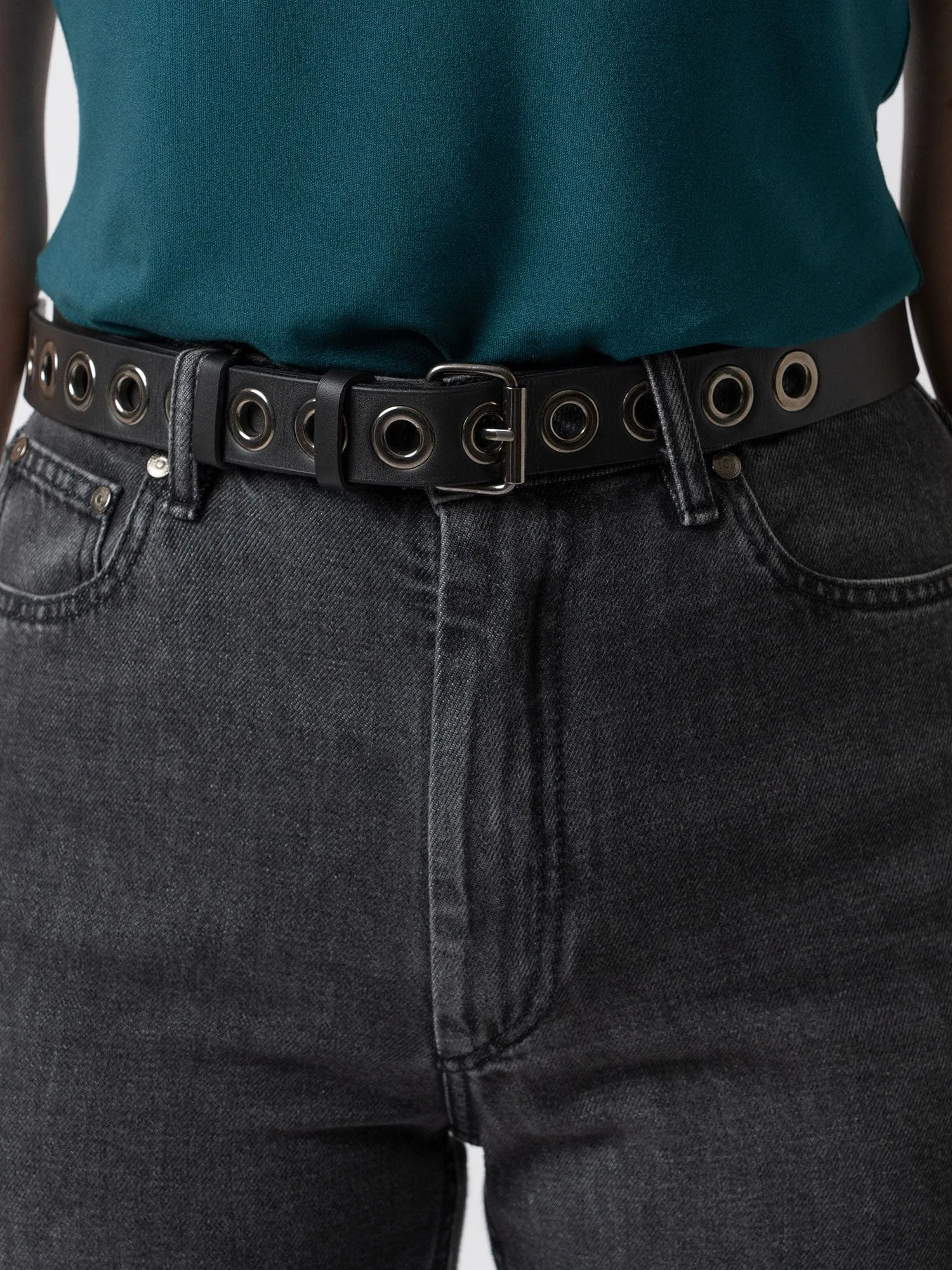 Jagger Eyelet Belt - Black