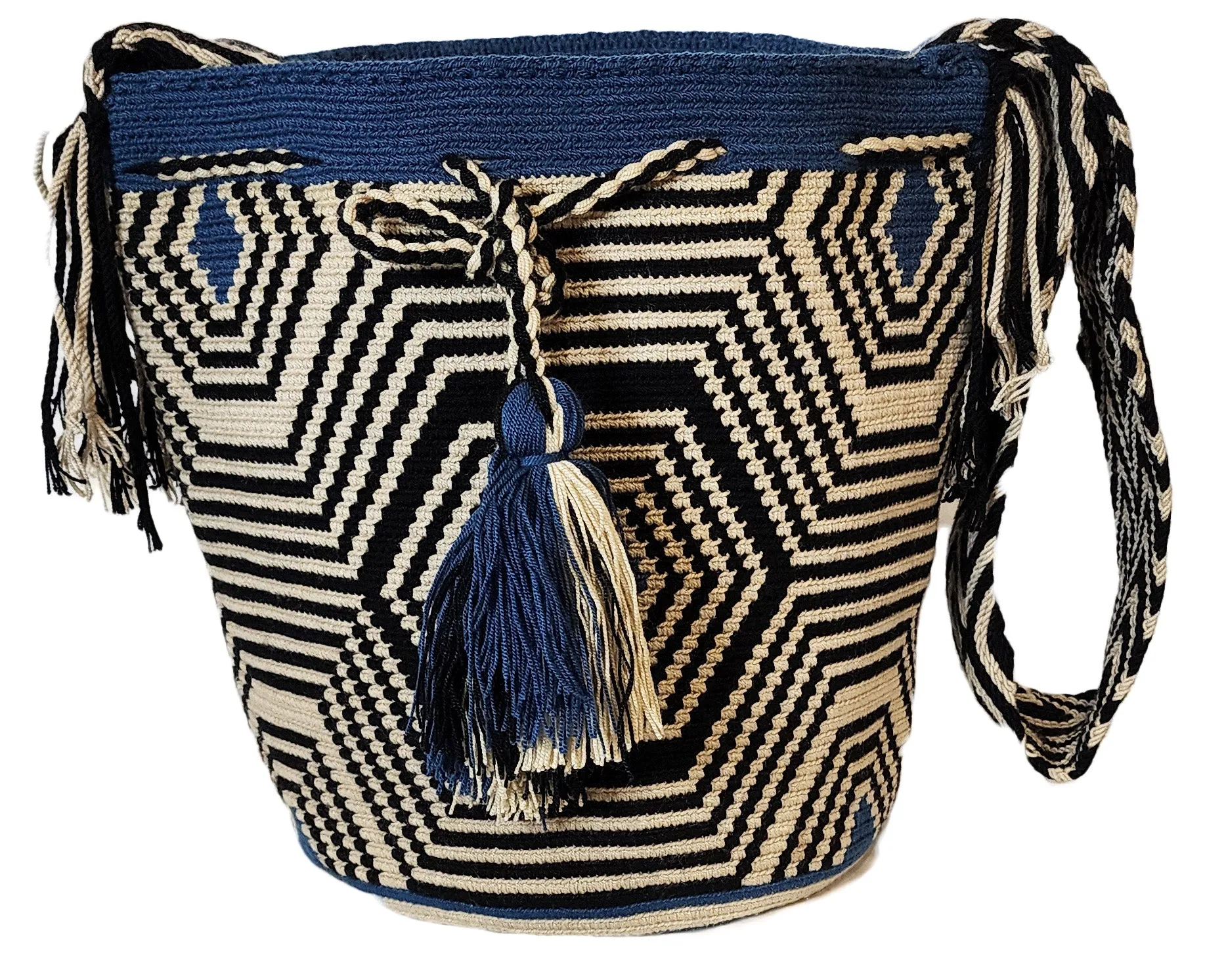 Jayleen Large Handmade Crochet Wayuu Mochila Bag