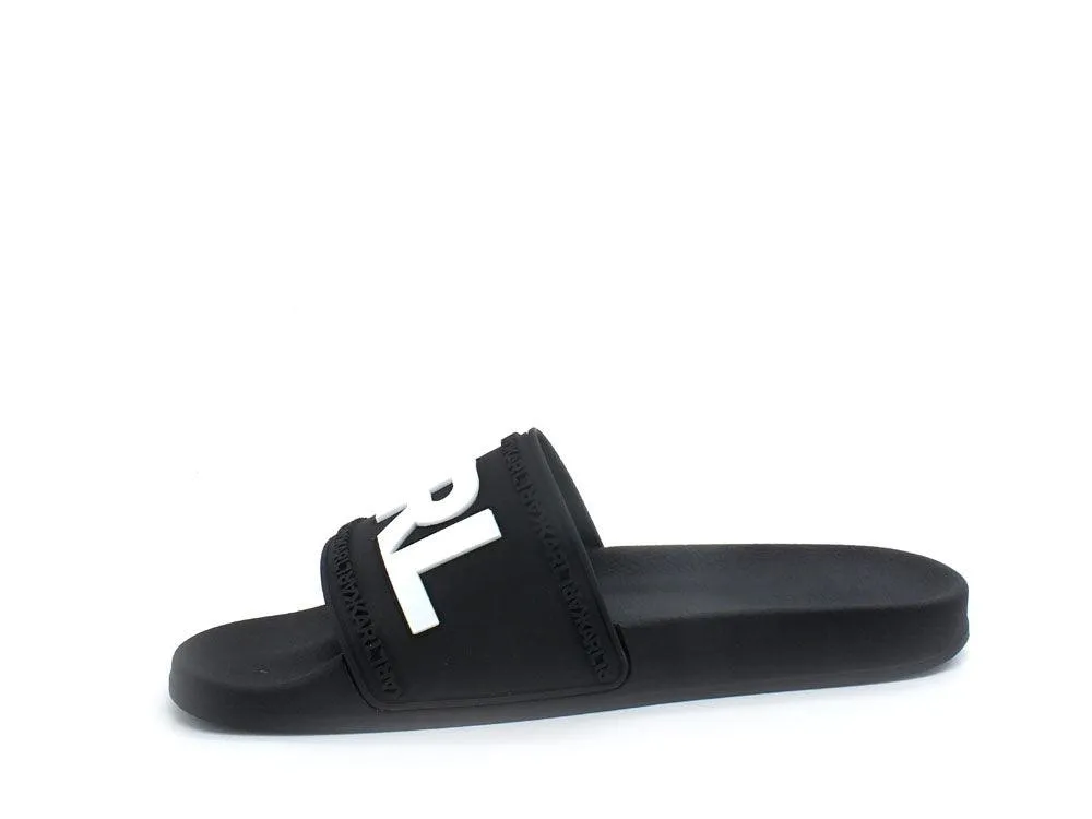 KARL LAGERFELD Kondo Ciabatta Logo Black Nero KL70004