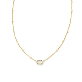 Kendra Scott Mini Elisa Pendant Necklace - Gold Ivory Mother of Pearl