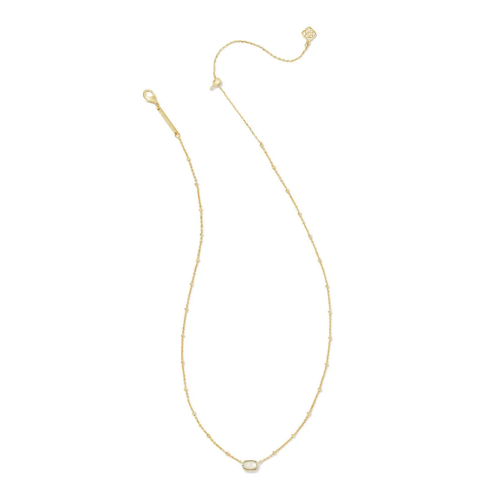 Kendra Scott Mini Elisa Pendant Necklace - Gold Ivory Mother of Pearl