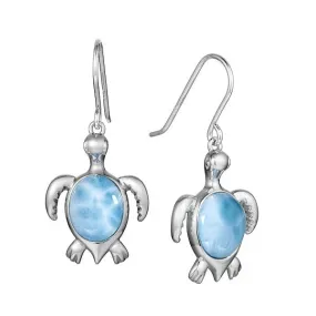 Larimar Kailua Honu Earrings