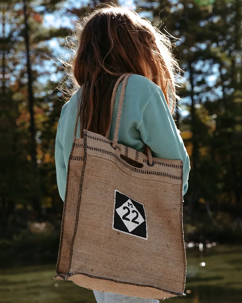 M22 RECLAIMED COFFEE TOTE BAG