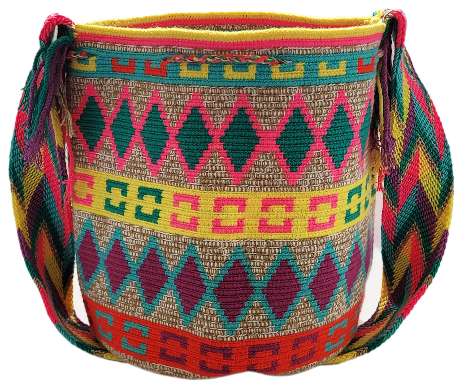 Madelyn Large Handmade Crochet Wayuu Mochila Bag