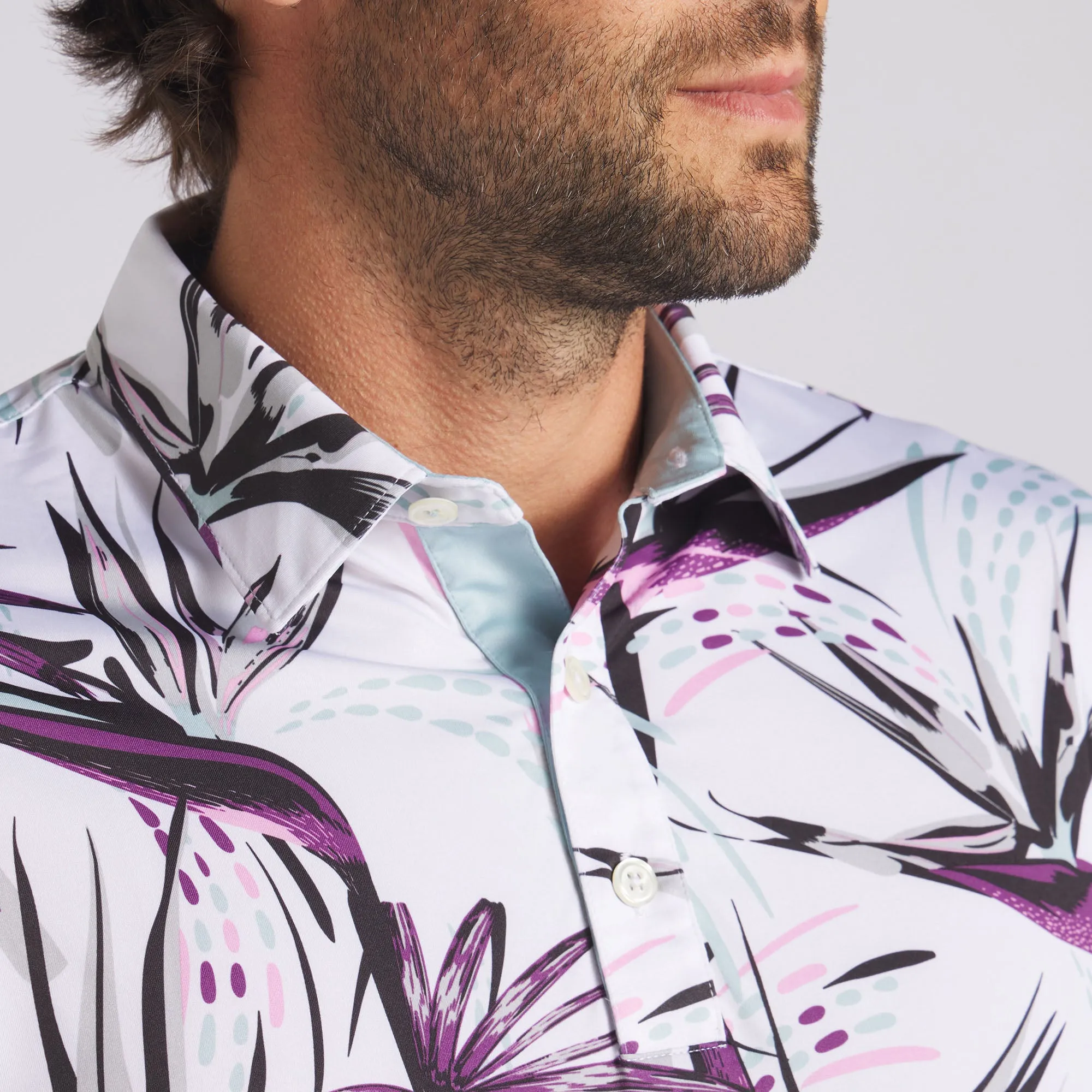 MATTR Birds of Paradise Golf Polo