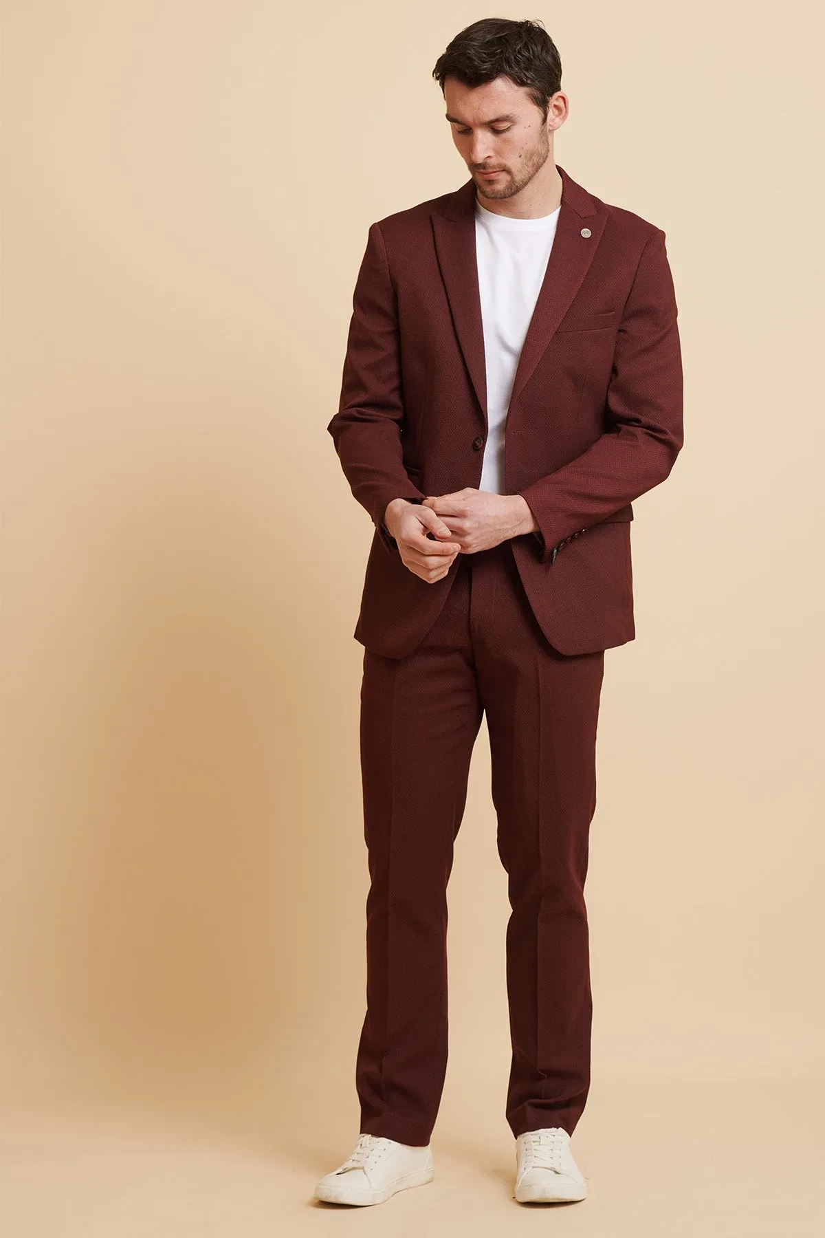 MAX - Wine Two Piece Suit