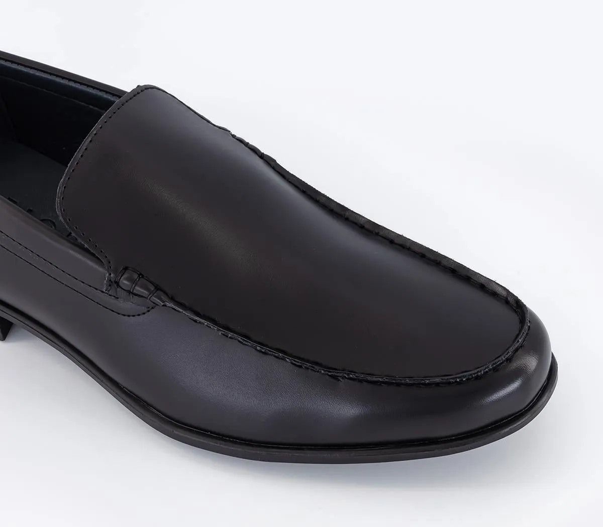 Mens Office Murray Stitched Apron Loafer Black