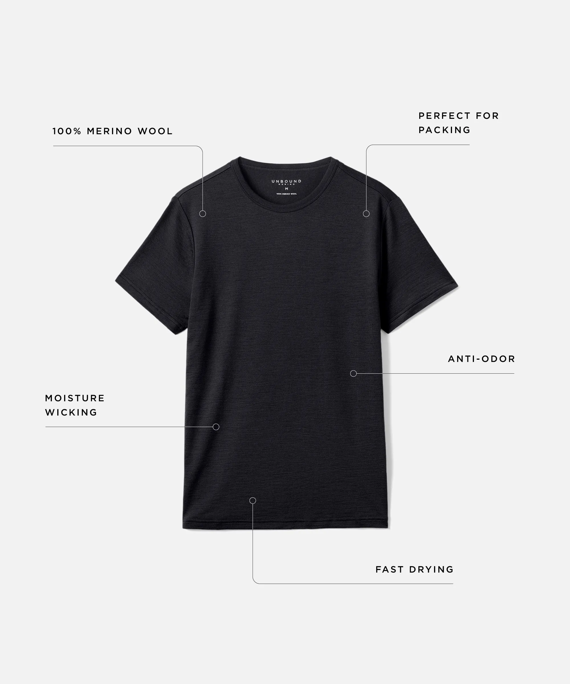 Men's Tall Merino Crew Neck T-Shirt