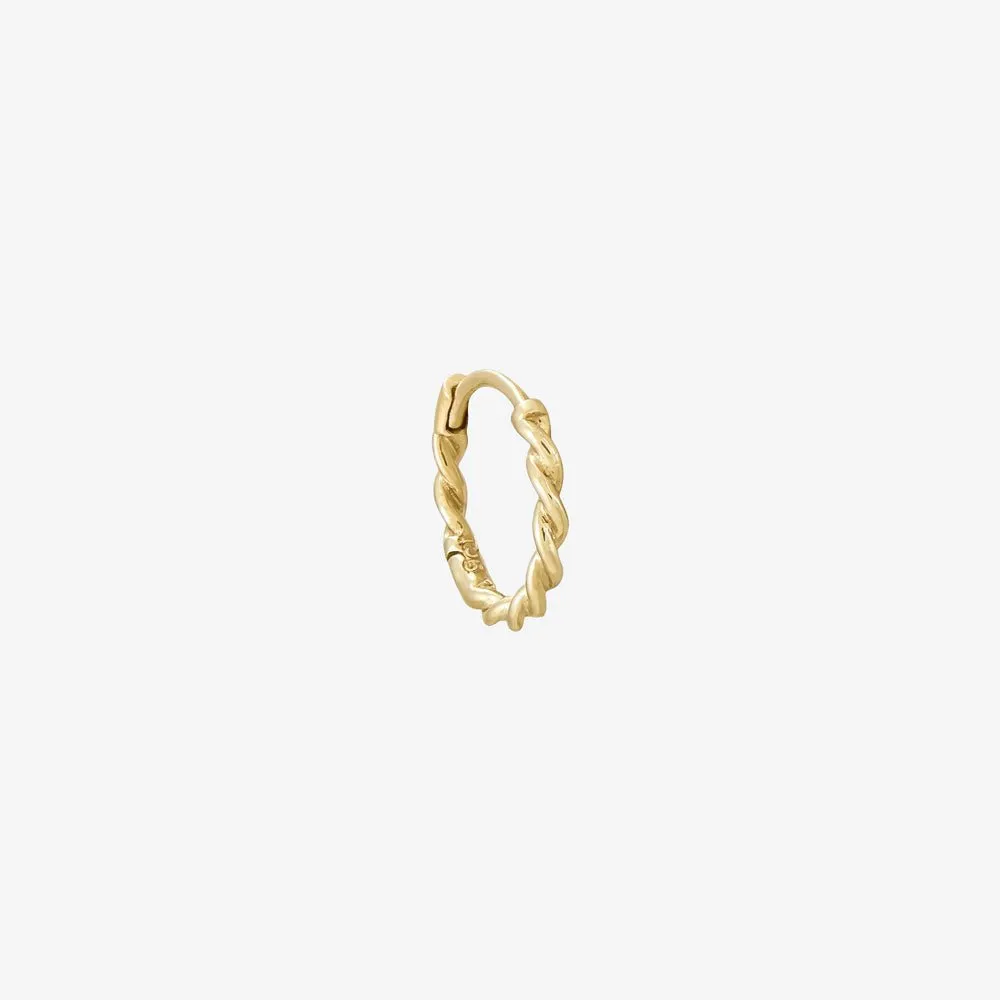 Metier 9k Twist Clicker Hoop - Single Earring