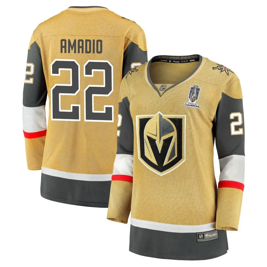 Michael Amadio  Vegas Golden Knights Fanatics Branded Women's 2023 Stanley Cup Champions Home Breakaway Jersey - Gold