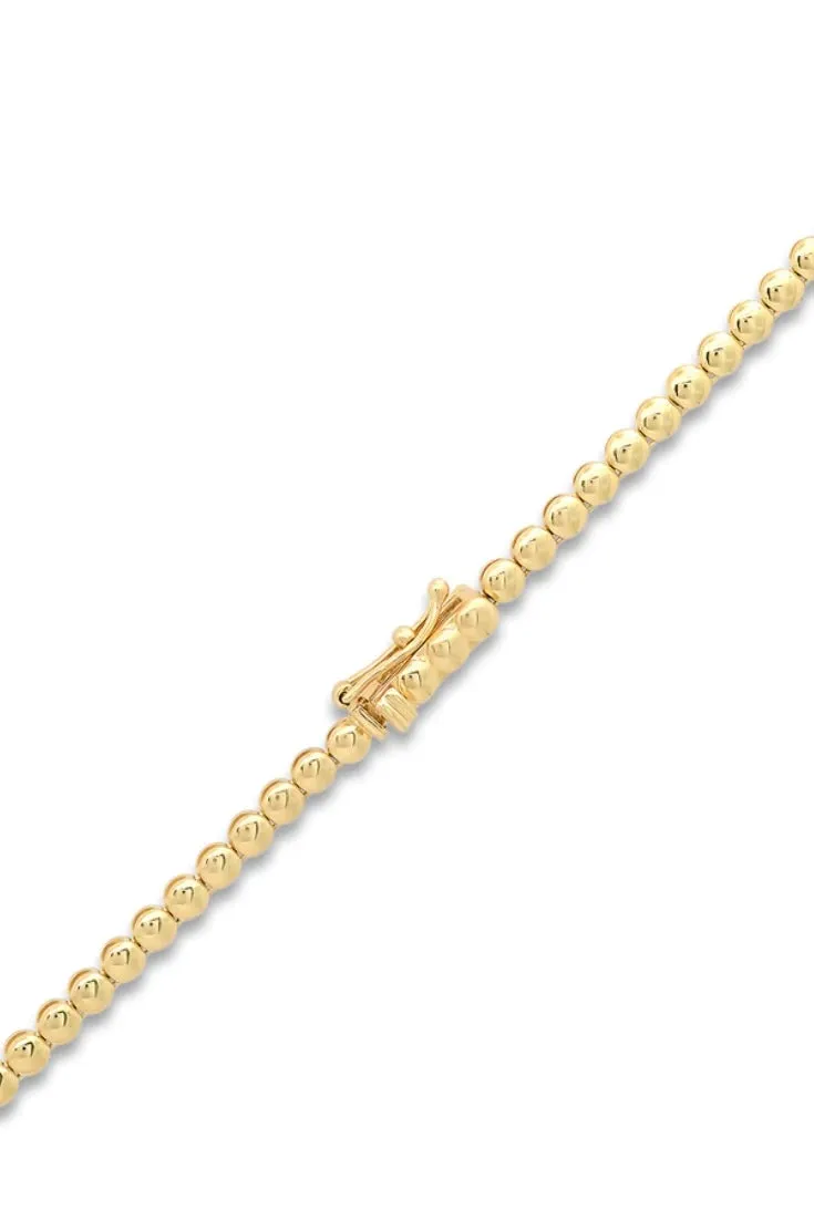 MINI BEZEL TENNIS NECKLACE WITH ILLUSION-SET DIAMOND ACCENT