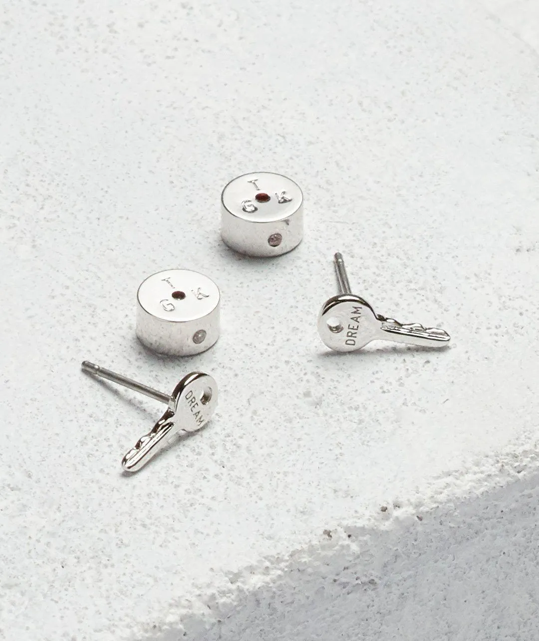 Mini Key Post Earrings