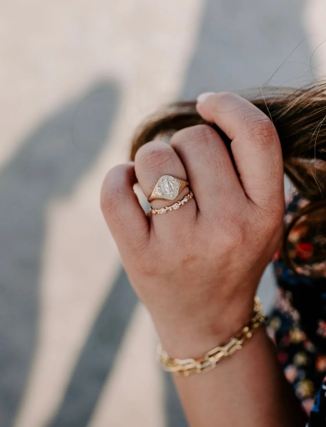 Miraculous Medal  Signet Ring in 14k Gold