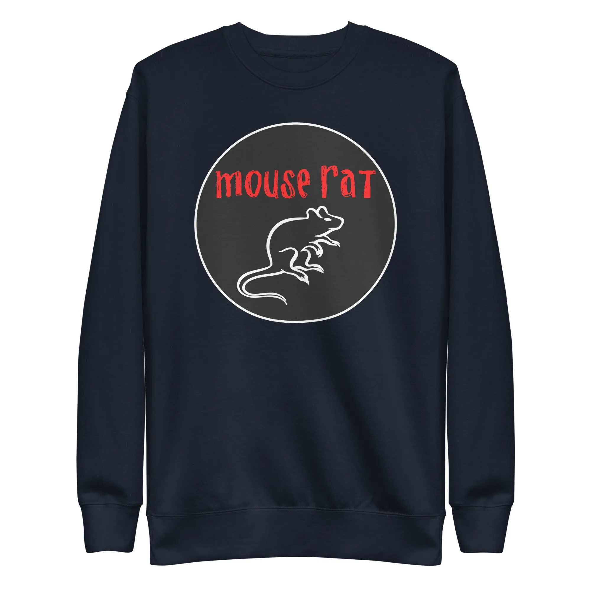 Mouse Rat | Classic Circle | Front Only - Unisex Sweatshirt