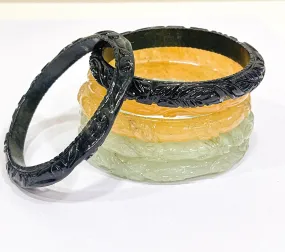 Natural Gemstone Hand Carved Bangle, Jade Bangle, Onyx Bangle, Onyx Carved, jade Carved, Bangle Bracelet, Gemstone Bracelet, Jade bracelet