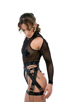 Naughty Thoughts XXX Rated Suspender - Black