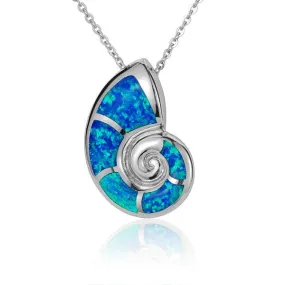 Opal Nautilus Shell Pendant